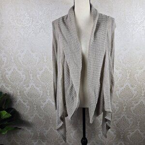 Alfani Size Medium "Summer Straw" Open Front Asymetric Cardigan No Closure NWT